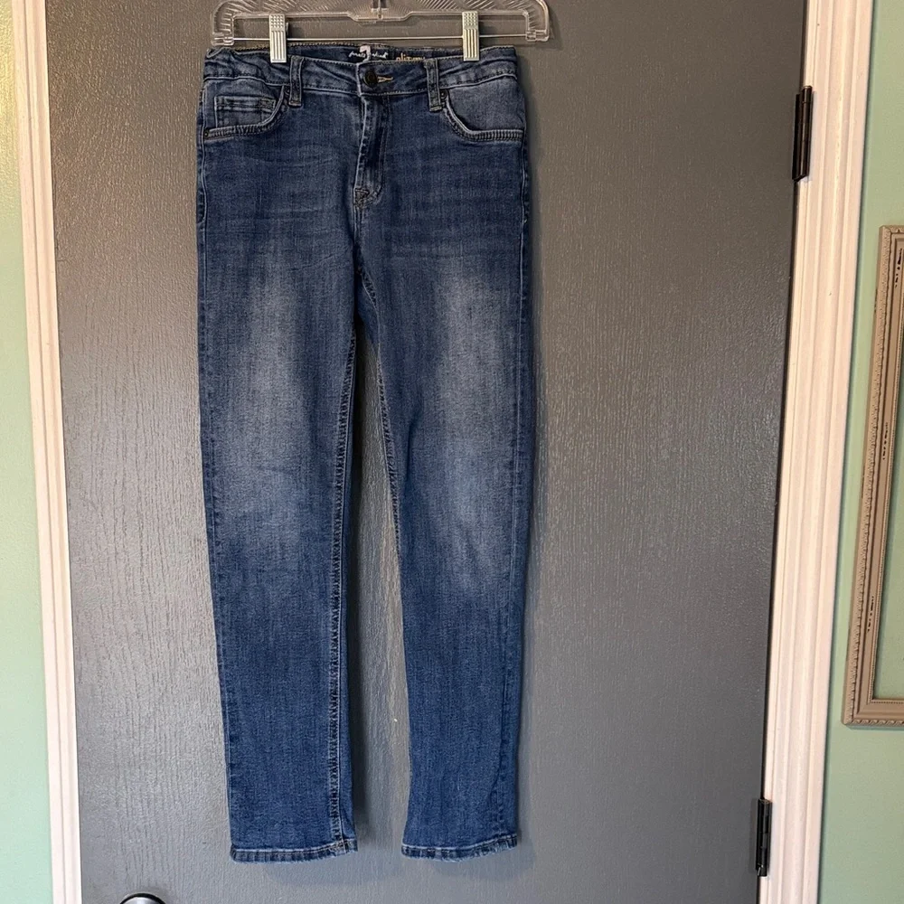 7 For All Mankind Girls Blue Skinny Jeans